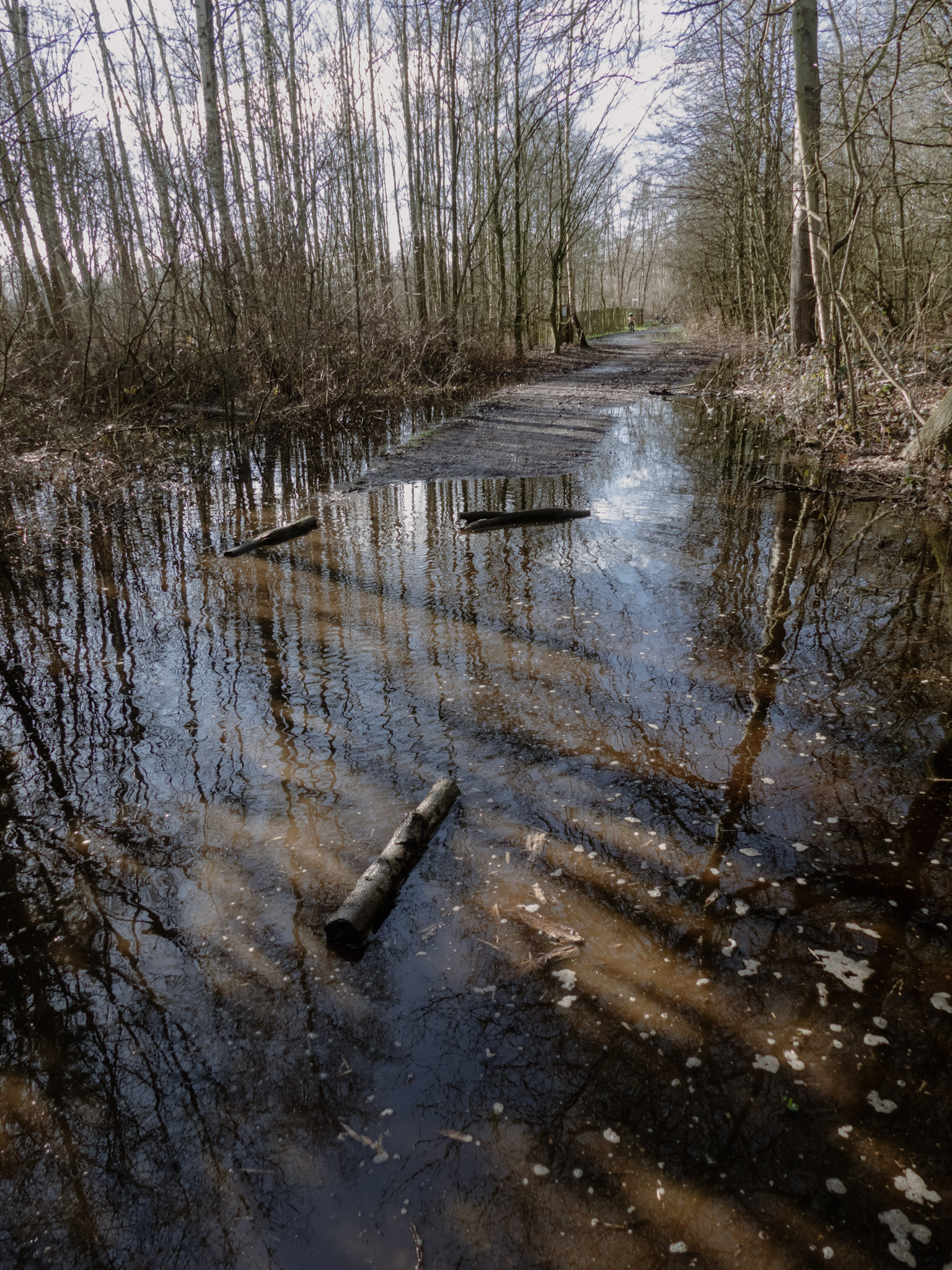 Onderwater gelopen pad