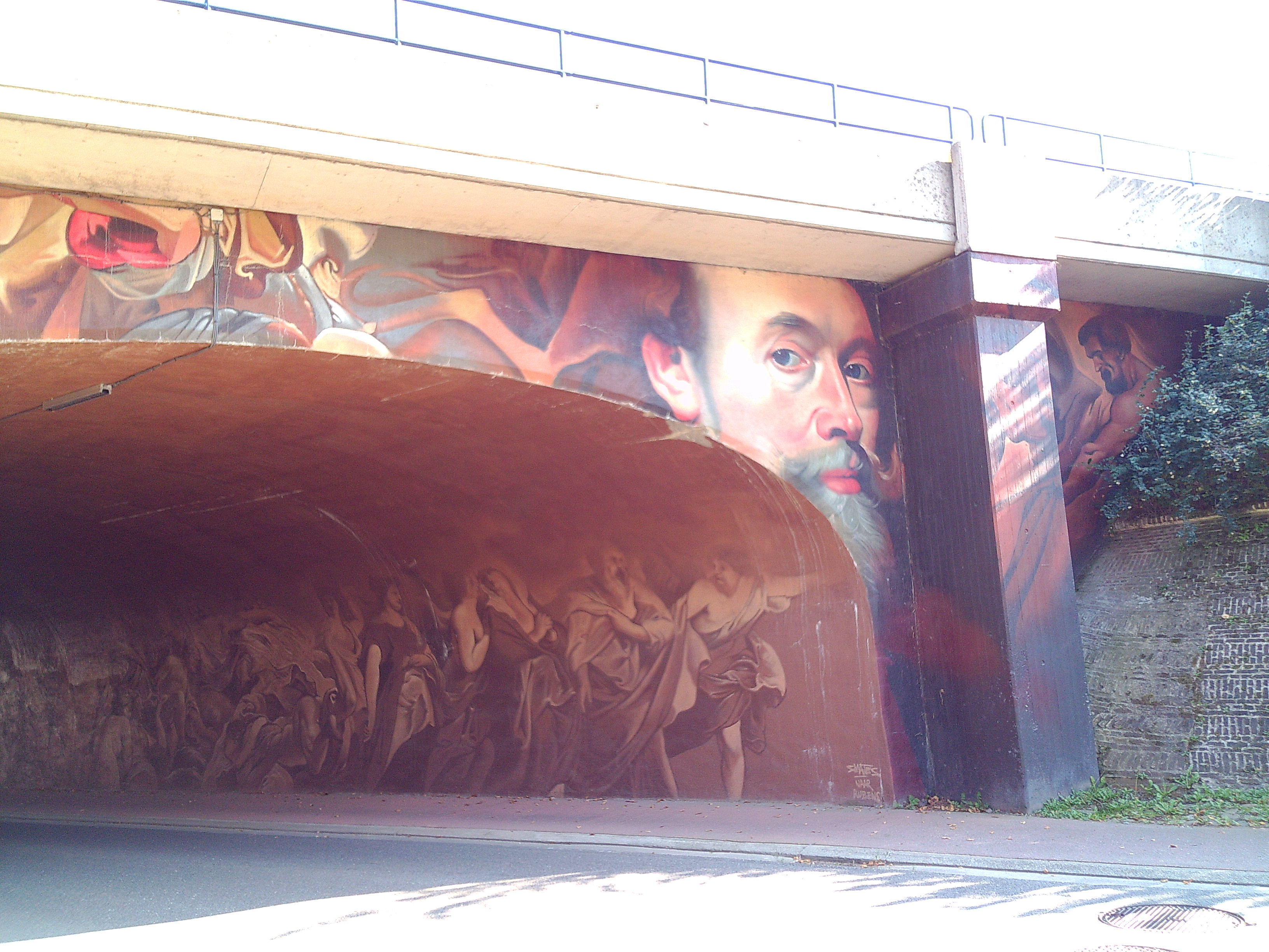 Brug met tekening van rubens op